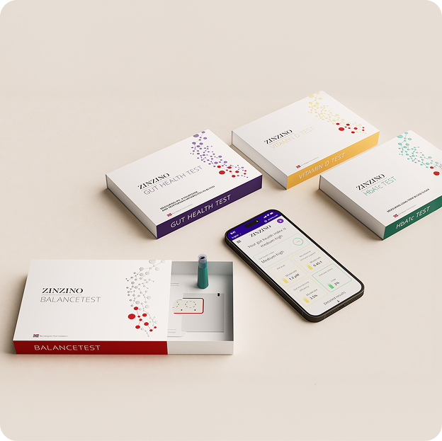 Zinzino BalanceTest og andre hjemmetester med svar i en mobilapp